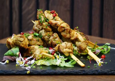 Geflügel-Spieß mariniert in arabischen Gewürzen